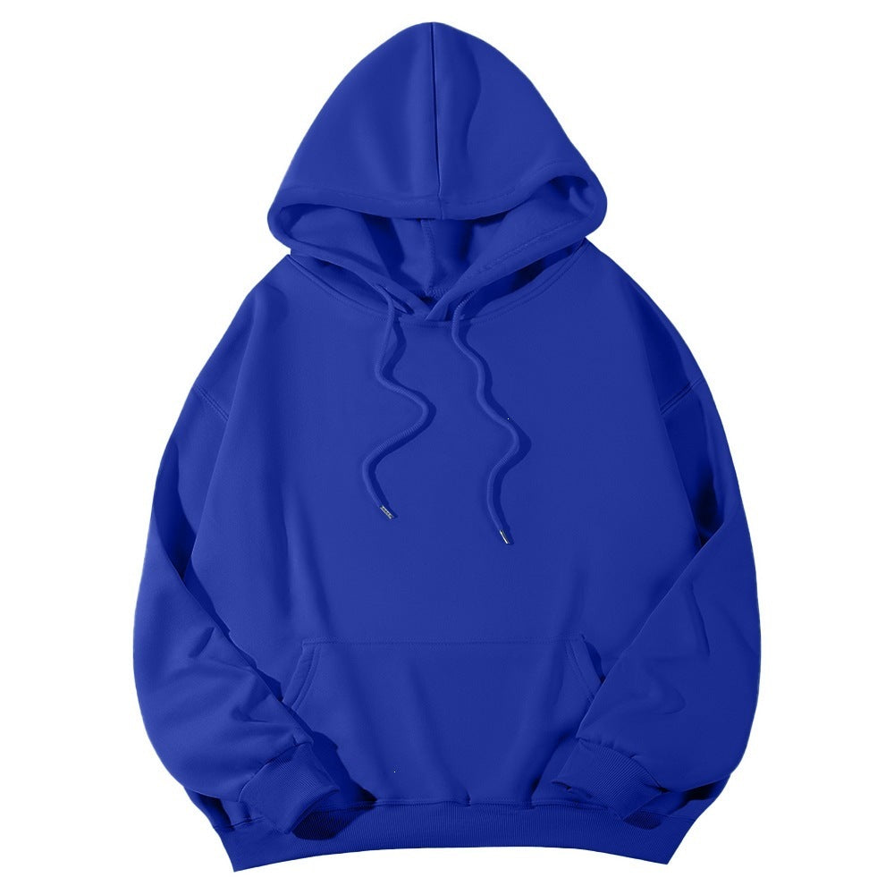 Unisex minimalistischer Kapuzenpullover mit verlängertem Rücken und Kängurutasche Echo Archiv