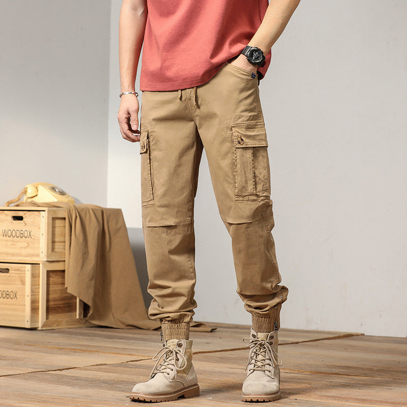 Herren Cargo-Hose mit multifunktionalen Taschen und elastischem Abschluss Echoarchiv