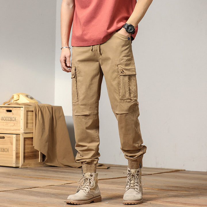 Herren Cargo-Hose mit multifunktionalen Taschen und elastischem Abschluss Echoarchiv