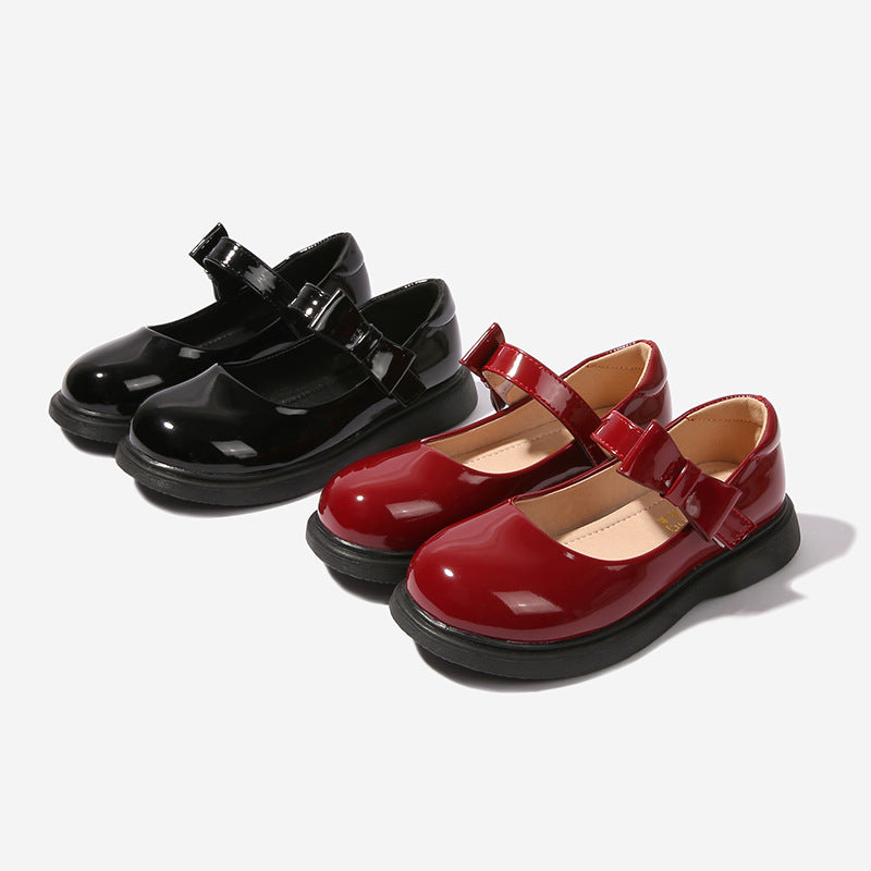 Mädchen Mary Jane Ballerinas mit dekorativem Schleifenakzent Echo Archiv