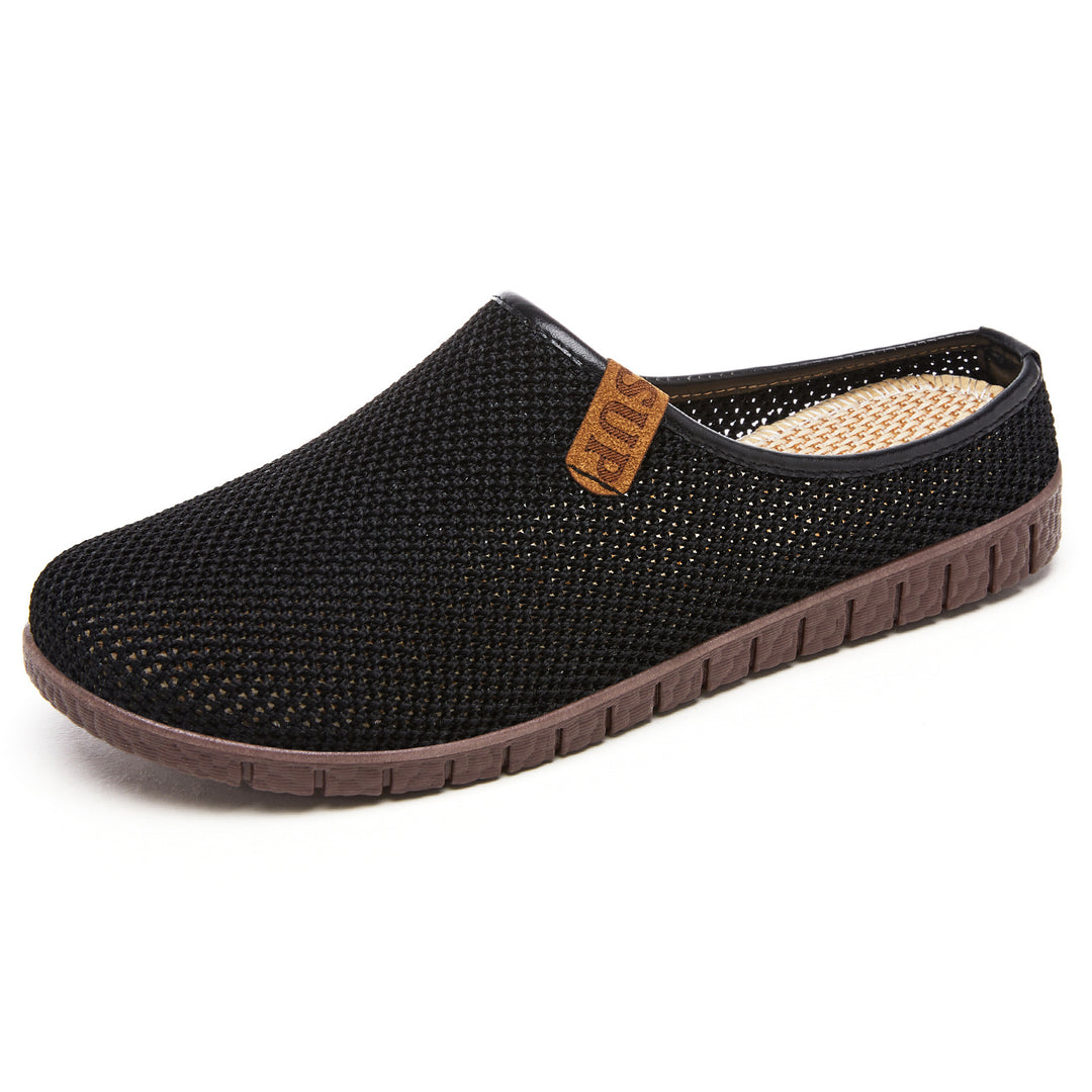 Damen nan atmungsaktiver gestrickter Slipper mit gewebtem Komfortfußbett und flexibler Profilsohle Echo Archiv