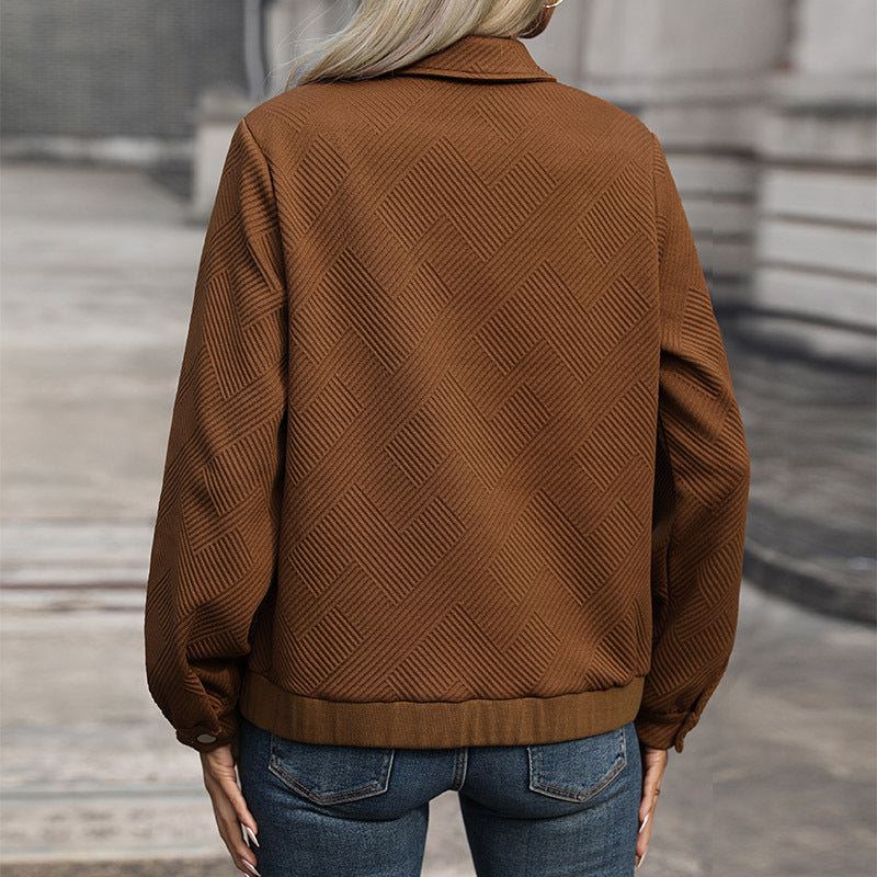 Damen Modische Overshirt-Jacke mit strukturiertem Muster Echo Archiv