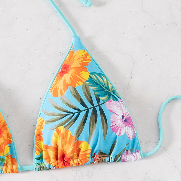 Damen Bikiniset mit floralem Muster und verstellbaren Trägern Echo Archiv