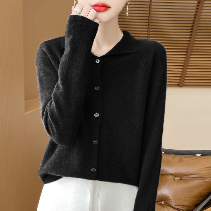 Damen Kuscheliger Reverskragen-Cardigan im Kaschmir-Look mit Mohair-Effekt Echoarchiv