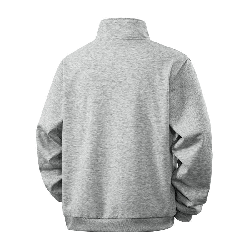 Herren Halbzip-Sweatshirt mit Stehkragen und Rippbündchen Echo Archiv