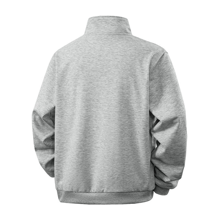 Herren Halbzip-Sweatshirt mit Stehkragen und Rippbündchen Echo Archiv