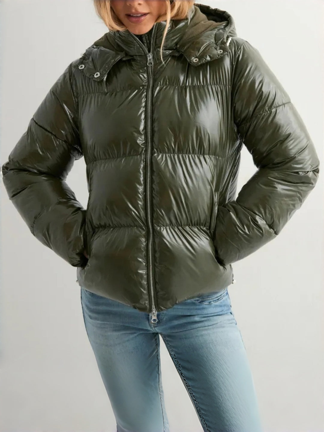 Damen Modische Winterdaunenjacke