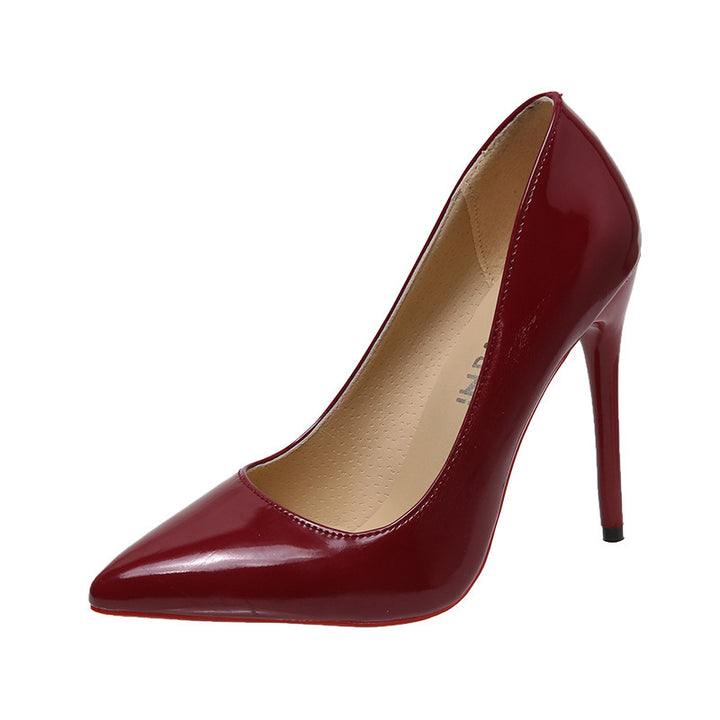 Damen nan spitzer bürotauglicher Pumps aus Lackoptik mit schmalem Stiletto und gepolstertem Komfortfußbett Echo Archiv
