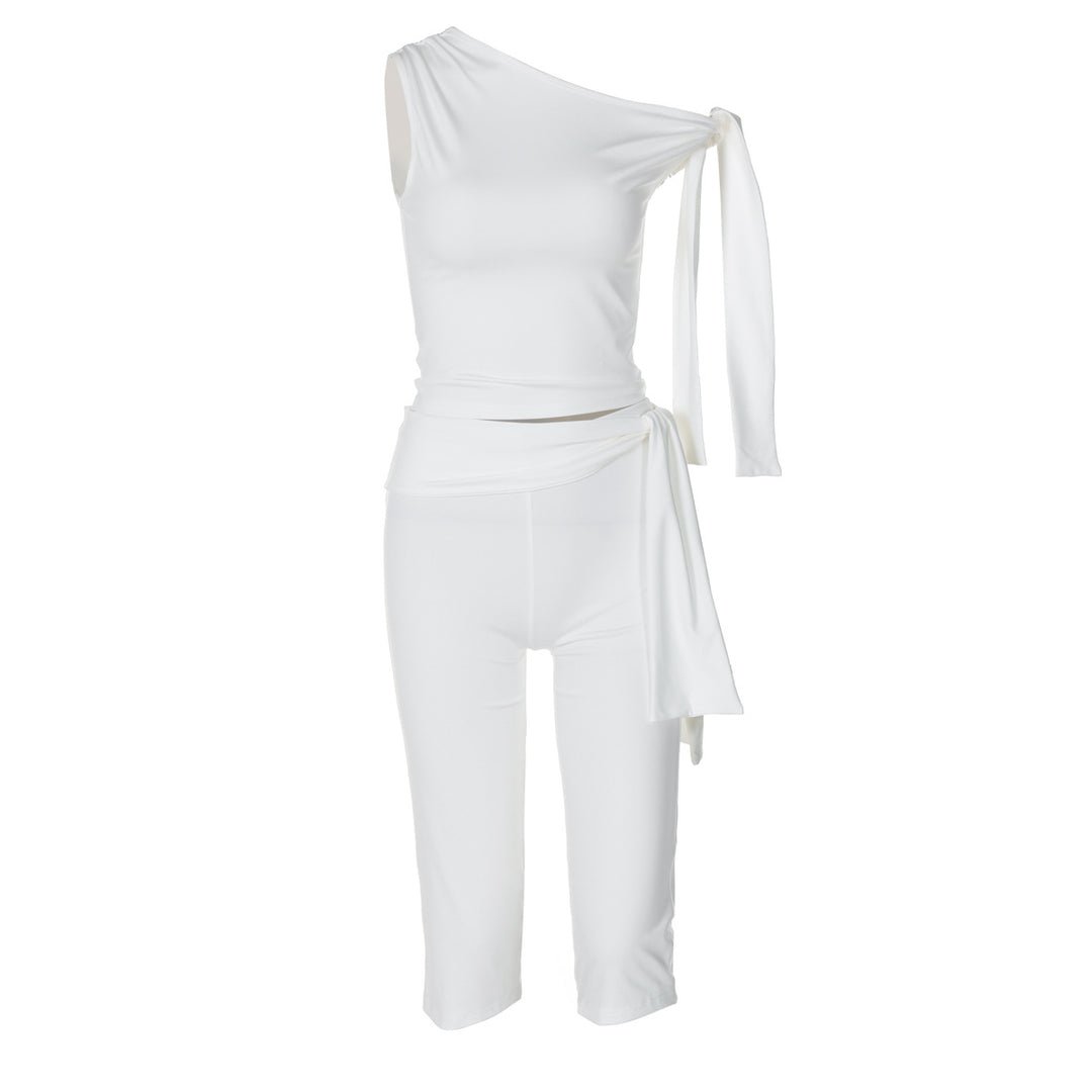 Damen Einseitiger Jumpsuit mit exklusiven Drapierungen Echo Archiv