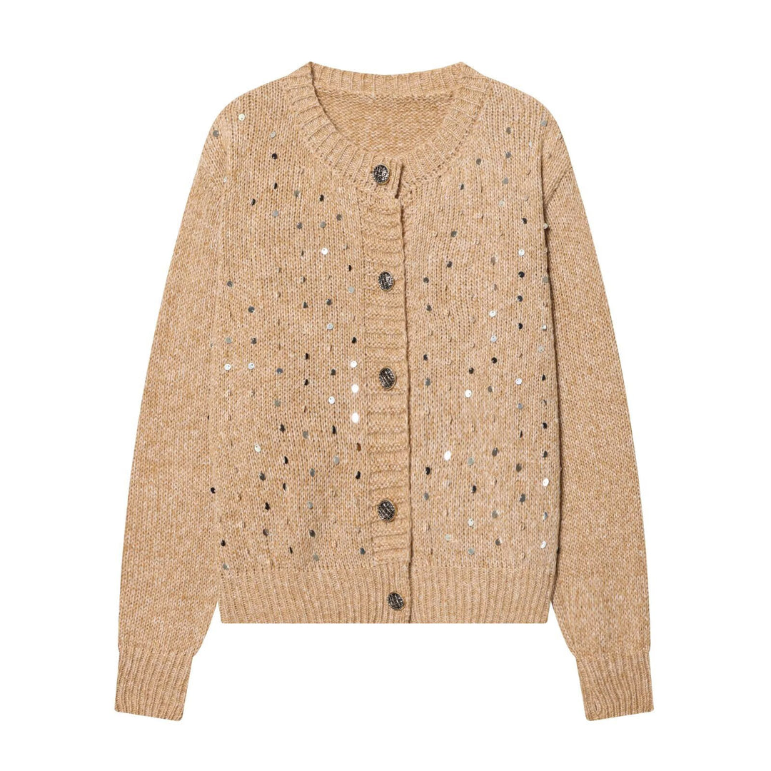 Damen Strickcardigan mit Pailletten und Zierknöpfen Echo Archiv