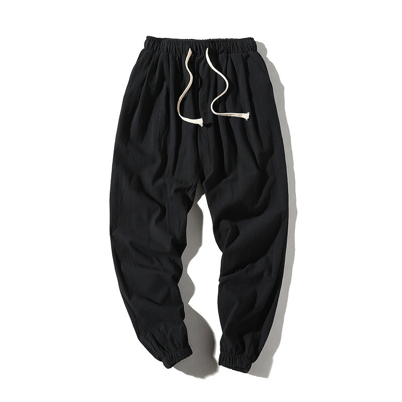 Herren nan lockere Jogginghose mit elastischem Bund, Kordelzug, Seitentaschen und elastischen Bündchen Echo Archiv
