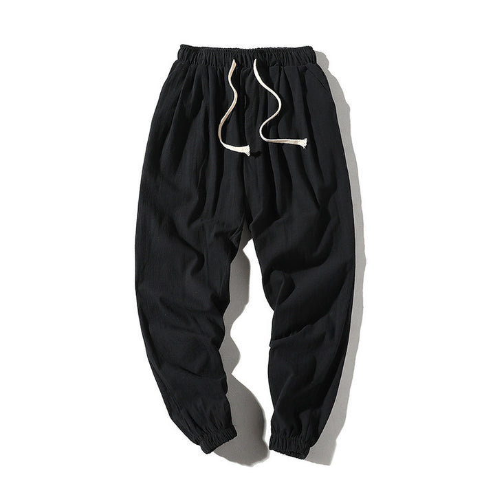 Herren nan lockere Jogginghose mit elastischem Bund, Kordelzug, Seitentaschen und elastischen Bündchen Echo Archiv
