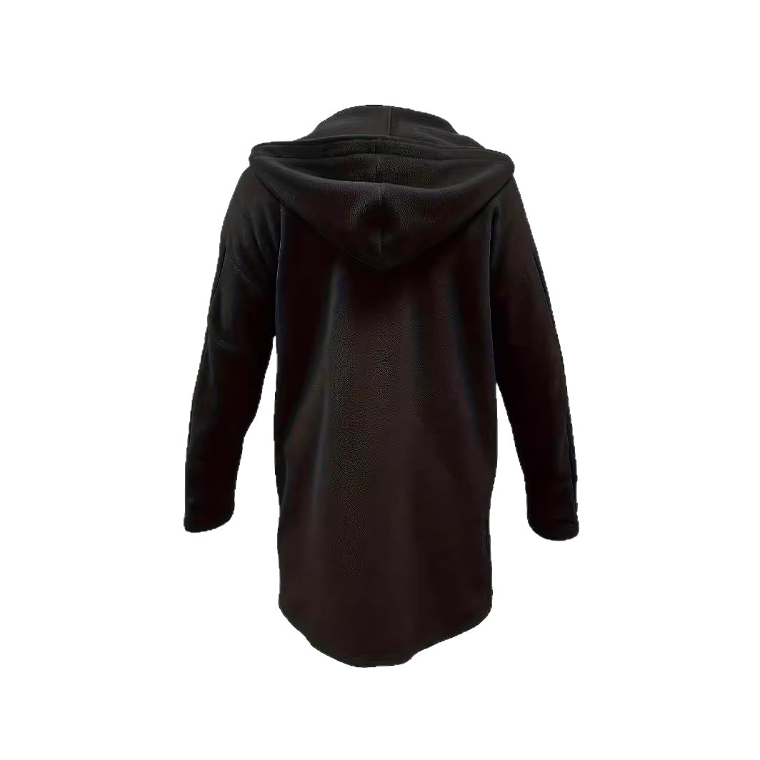 Damen Oversize Teddy-Mantel mit Knopfleiste und großem Revers Echoarchiv