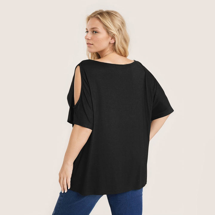 Damen Oversized T-Shirt mit Schulterauschnitten Echo Archiv