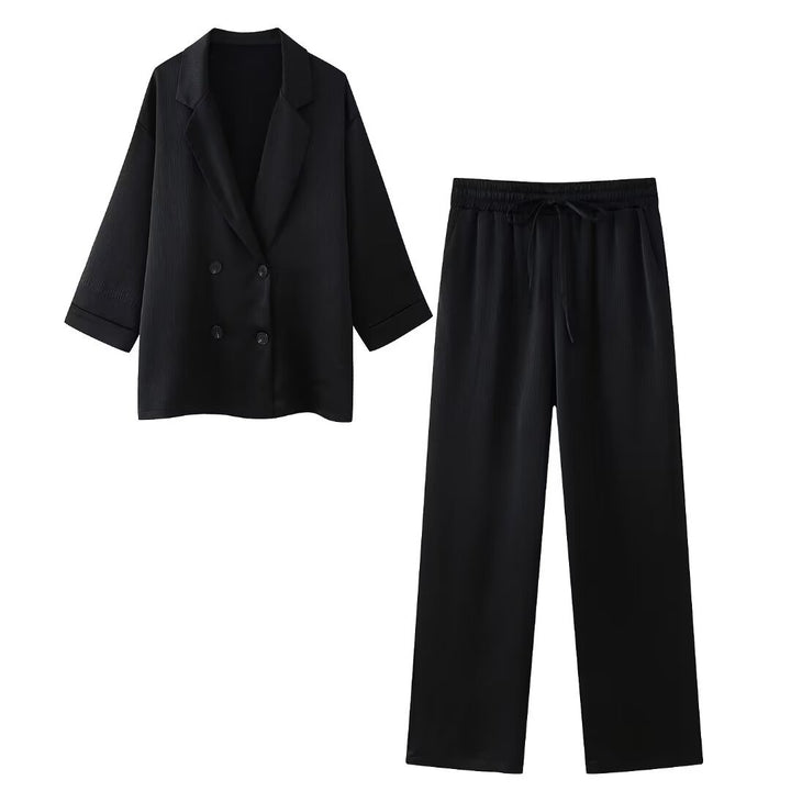 Damen nan weite Plissee-Hose mit elastischem Bund, Tunnelzug und seitlichen Eingrifftaschen Echo Archiv
