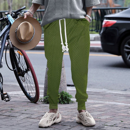Herren nan Thermo-Zopfstrick-Jogginghose mit breitem Rippenbund und dekorativer Kordel Echo Archiv