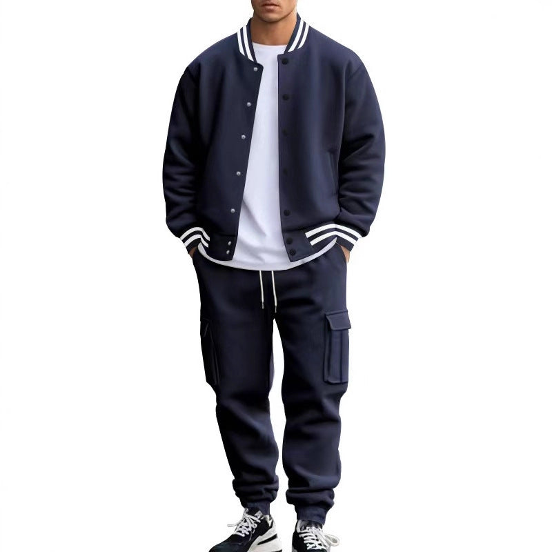 Herren bequemer und stilvoller Sweater und Jogginghose Set Echoarchiv