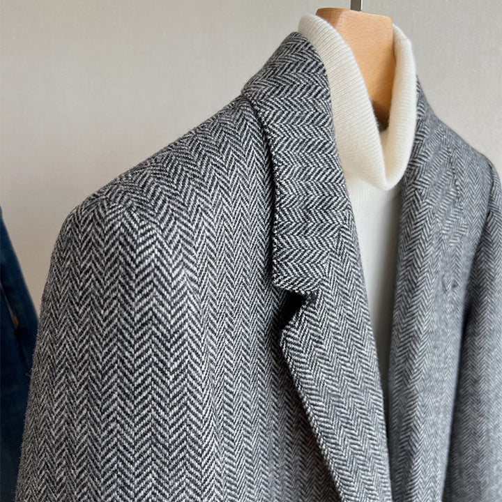 Damen Elegante Tweed-Blazerjacke Echoarchiv