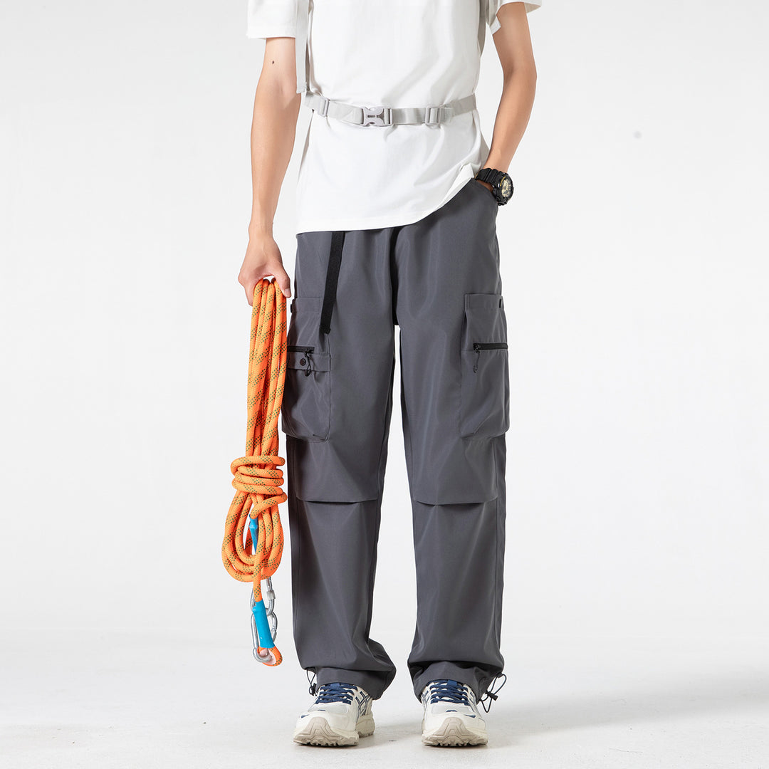 Herren Baggy‑Technische Cargo‑Hose mit integriertem Sicherheitsgurt und verstellbarem Saum Echo Archiv