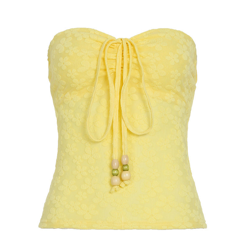 Damen Bandeau-Oberteil mit floralem Muster und geflochtenem Detail Echo Archiv