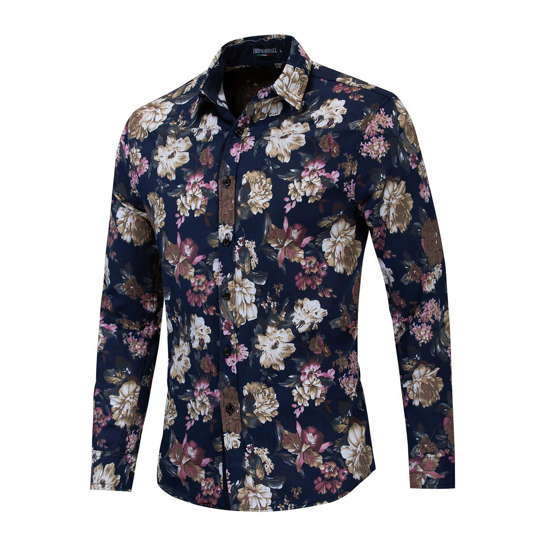 Herren Elegantes und stilvolles Hemd mit floralem Muster Echoarchiv