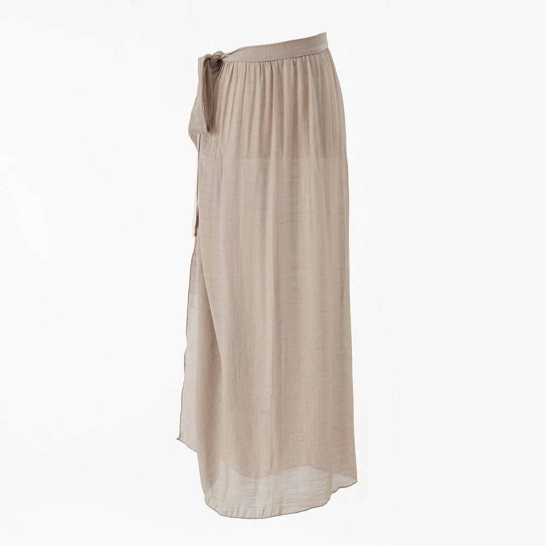 Damen Maxirock mit Wickelband und leichter Crêpe-Qualität – Valéora