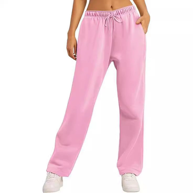 Damen weite Komfort-Sweatpants mit elastischem Bund, Kordelzug und Seitentaschen – Avérine