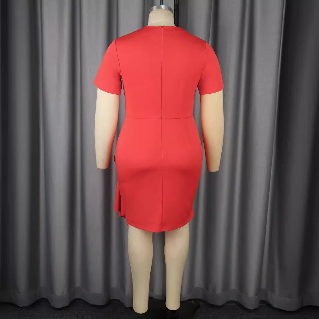 Damen figurbetontes Kleid mit asymmetrischem Drapierungsdetail Echo Archiv
