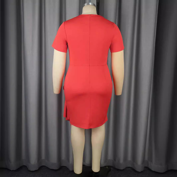 Damen figurbetontes Kleid mit asymmetrischem Drapierungsdetail Echo Archiv