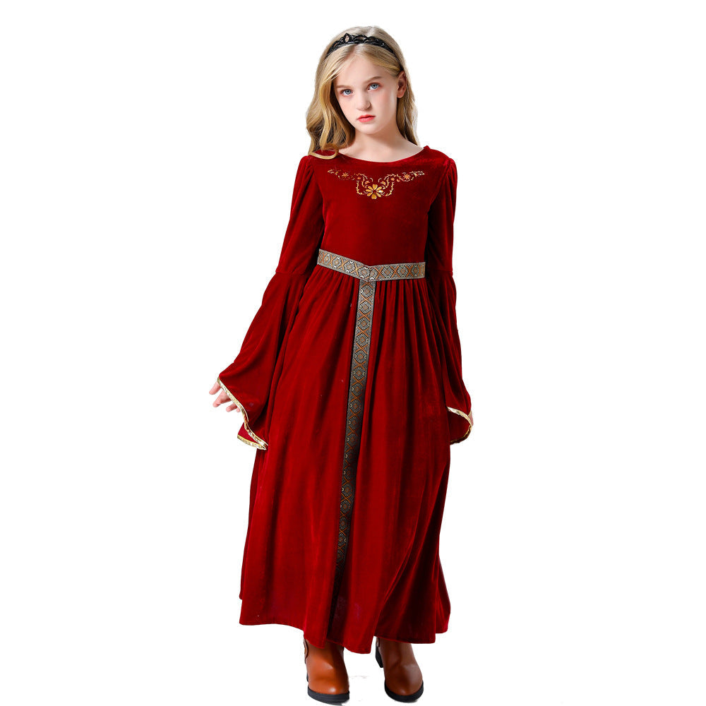 Mädchen Märchen Samtkleid mit eleganten Details Echo Archiv