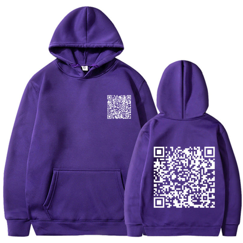 Damen Sportlicher Kapuzenpullover mit QR-Code Echoarchiv