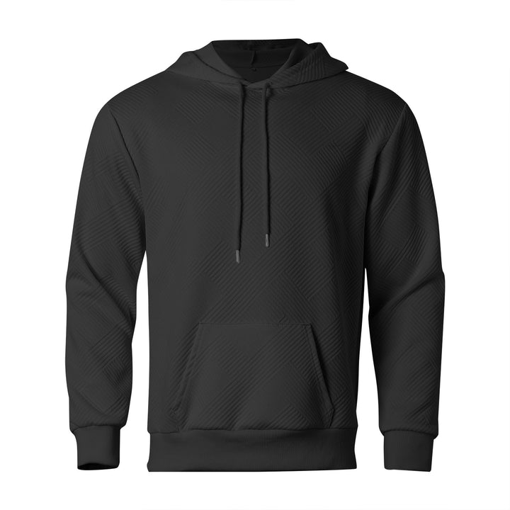 Herren Hoodie mit strukturiertem Design und praktischer Kängurutasche Echoarchiv
