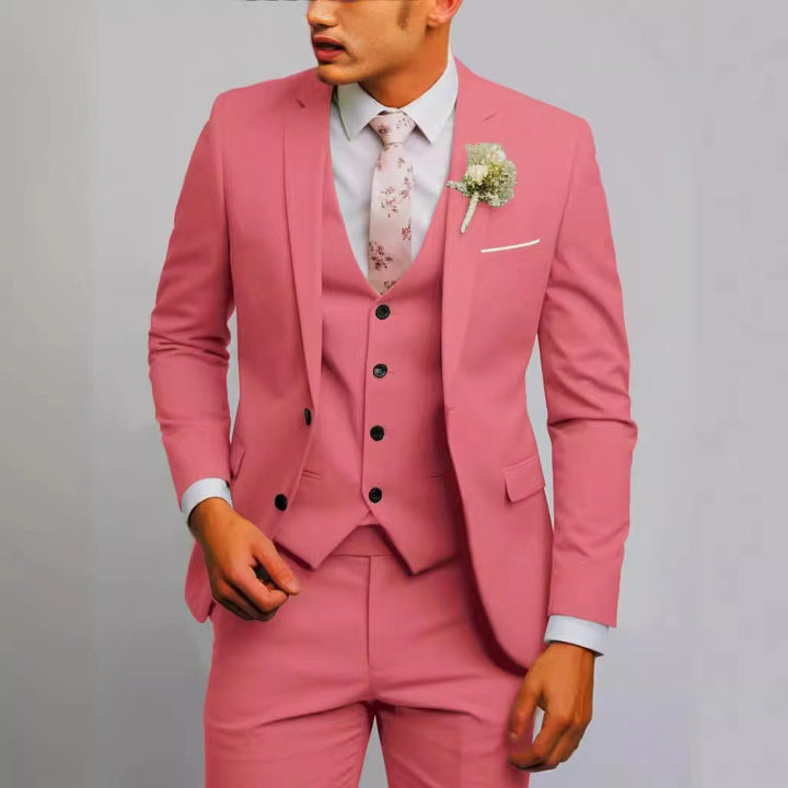 Herren nan dreiteiliges Business-Anzugset mit tailliertem Einreiher-Sakko, schmal geschnittener Weste und elegant geschnittener Anzughose Echo Archiv