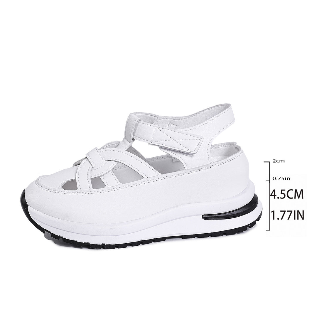 Damen Plateau‑Sneaker‑Sandale mit geschlossener Kappe und Klettverschluss Echo Archiv