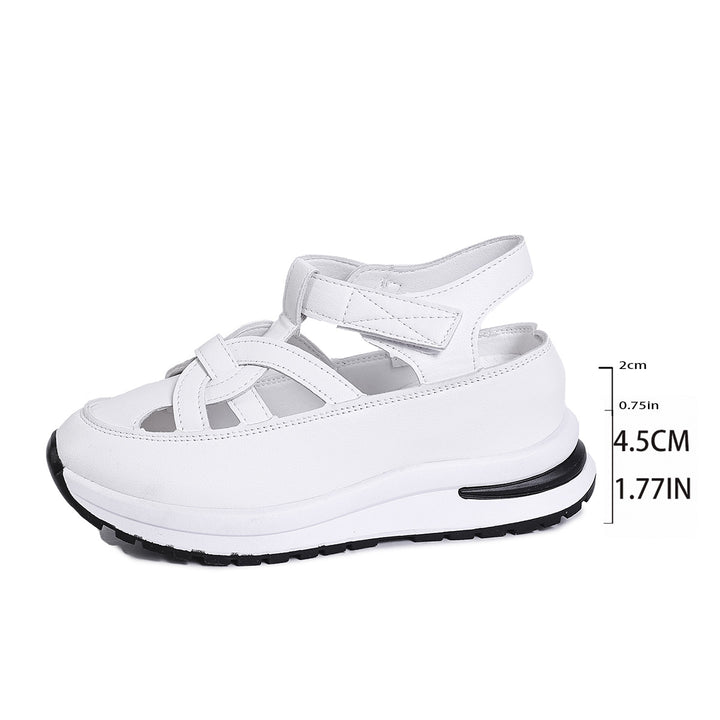 Damen Plateau‑Sneaker‑Sandale mit geschlossener Kappe und Klettverschluss Echo Archiv