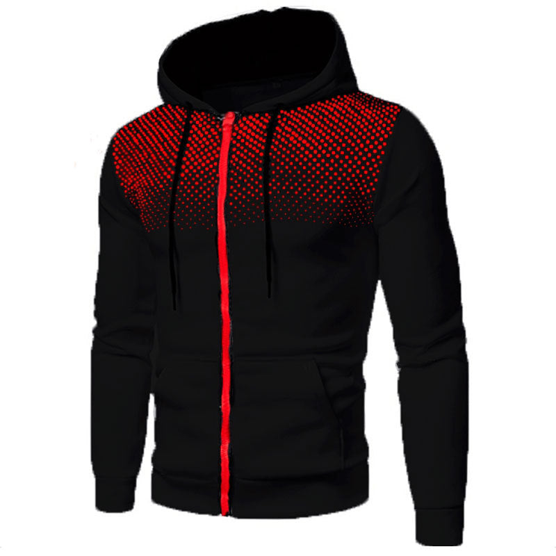 Herren Sportliche Kapuzenjacke mit durchgehendem Reißverschluss und praktischem Taschen Echoarchiv