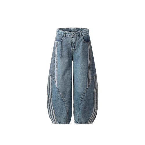 Damen Modische Weitbein-Jeans Echoarchiv