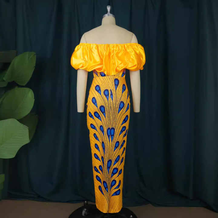 Damen Elegantes Abendkleid mit schulterfreiem Design und voluminösem Rüschensaum Echo Archiv