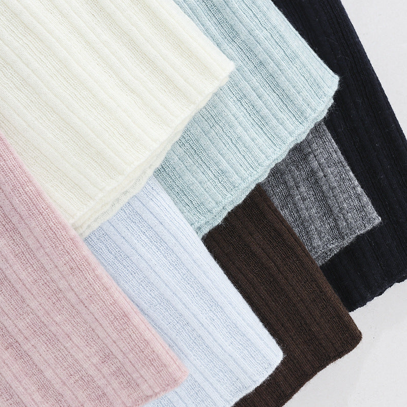 Damen Feines Geripptes Kurzarm-Feinstrickshirt mit Stehkragen Echo Archiv
