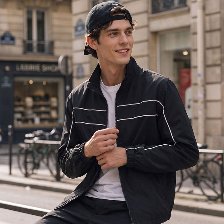 Herren Sportliche Übergangsjacke mit reflektierenden Einsätzen Echo Archiv