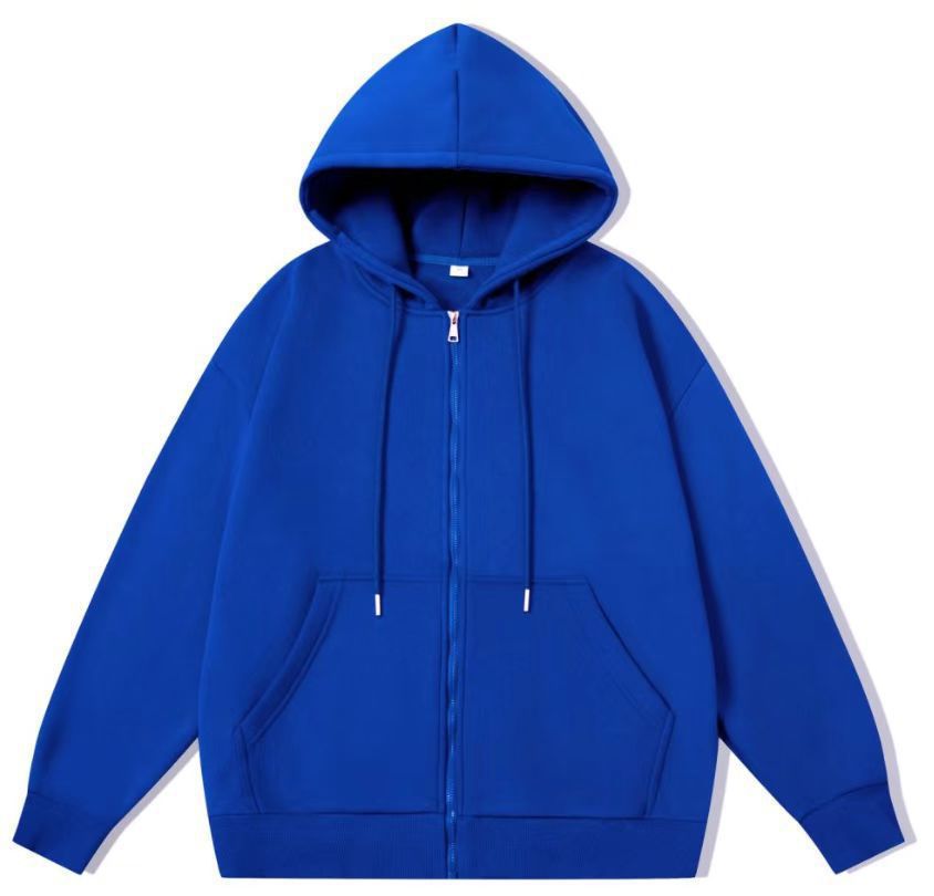 Unisex oversized Kapuzenjacke mit ausladendem Schulterschnitt, durchgehendem Reißverschluss und French-Terry Echo Archiv