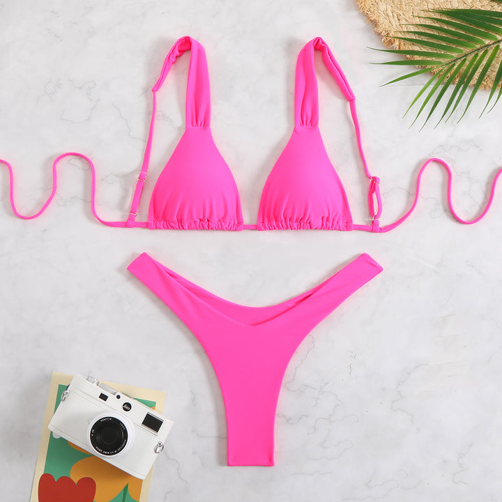 Damen Triangel-Bikini-Set mit verstellbaren Trägern und trendigem Muster Echo Archiv
