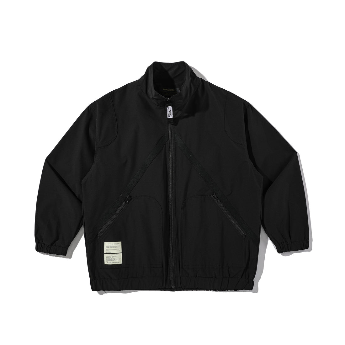 Unisex Technische Boxy-Fieldblousonjacke mit hohem Stehkragen und Utility‑Zippern Echoarchiv