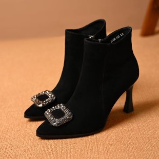 Damen Elegante spitze Stiefeletten mit Glitzer-Akzenten Echo Archiv