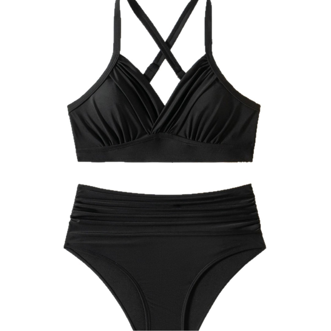 Damen Hochtaillierter Bikini mit Raffungen Echo Archiv