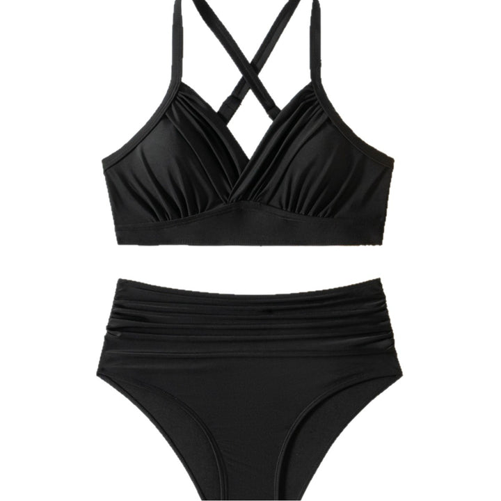 Damen Hochtaillierter Bikini mit Raffungen Echo Archiv