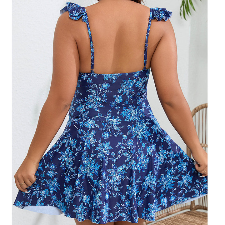 Damen Badekleid mit verspielten Rüschendetails Echo Archiv