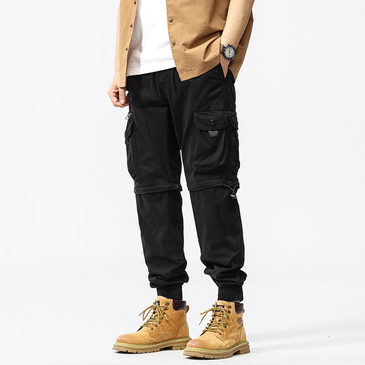Herren funktionale Cargo-Hose mit verstellbarem Bund und Mehrzwecktaschen Echoarchiv