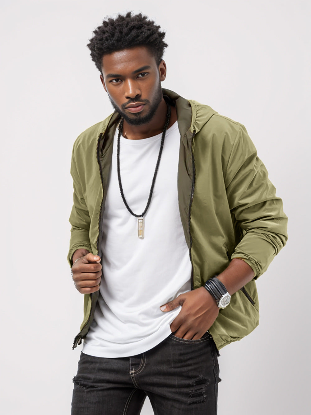 Herren leichte Windjacke Echoarchiv