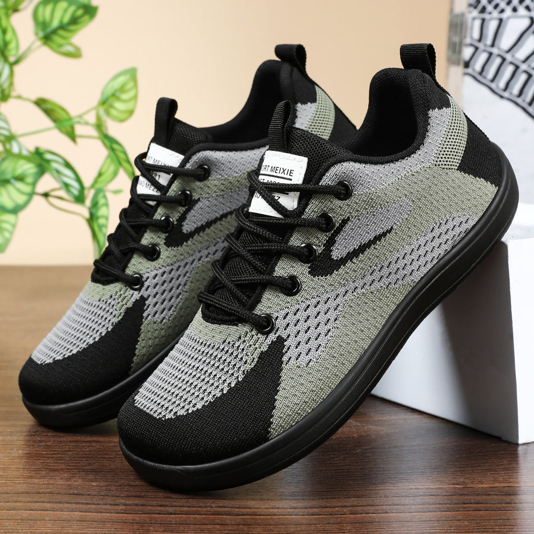 Damen nan leichter atmungsaktiver Strick-Freizeitsneaker mit elastischer Schnürung und stoßdämpfender EVA-Zwischensohle Echo Archiv